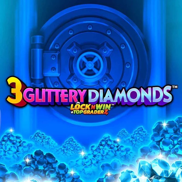 3 Glittery Diamonds slot icon by PearFiction Studios, available at Stonevegas Casino