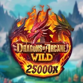 Dragons of Arcane Wild slot logo by Foxium at Stonevegas Casino